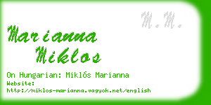 marianna miklos business card