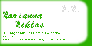 marianna miklos business card
